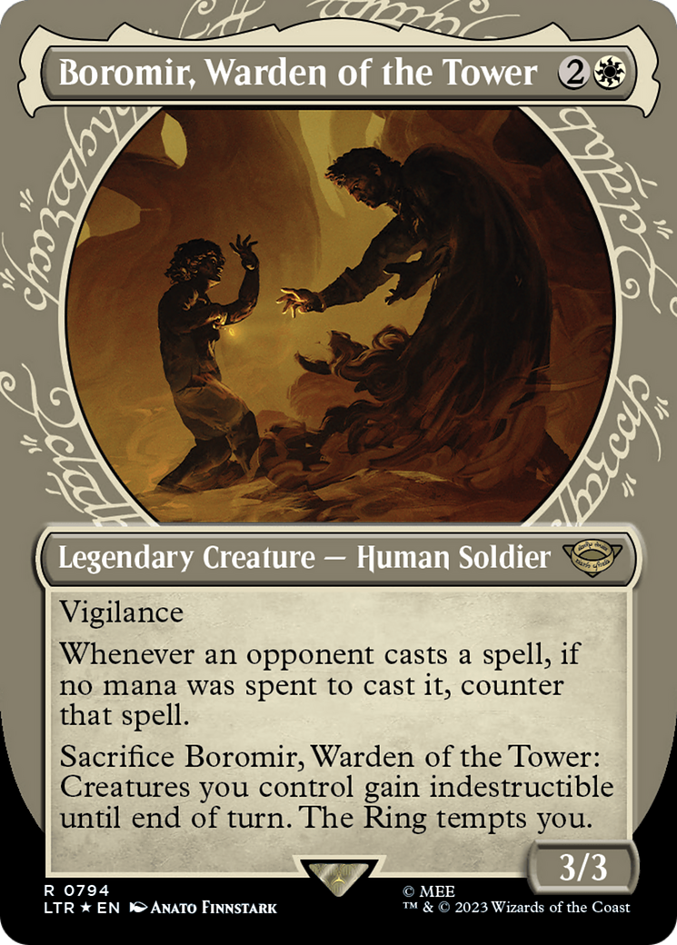 Boromir, Warden of the Tower (Showcase) (Surge Foil) [The Lord of the Rings: Tales of Middle-Earth] | Cracking-Singles