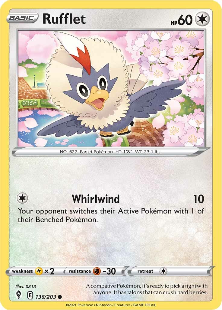 Rufflet (136/203) [Sword & Shield: Evolving Skies] | Cracking-Singles