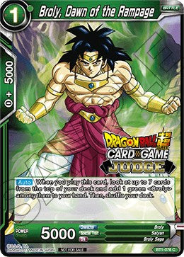 Broly, Dawn of the Rampage (BT1-076) [Judge Promotion Cards] | Cracking-Singles