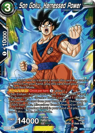 Son Goku, Harnessed Power (BT16-025) [Realm of the Gods] | Cracking-Singles