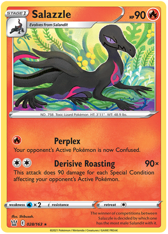 Salazzle (028/163) [Sword & Shield: Battle Styles] | Cracking-Singles