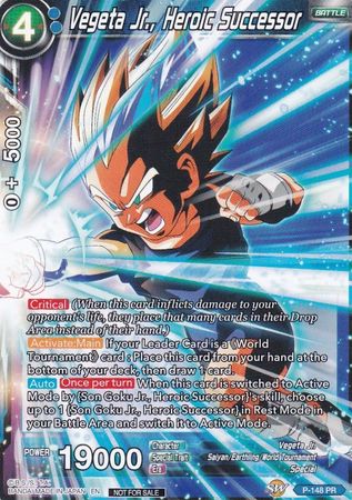 Vegeta Jr., Heroic Successor (Power Booster) (P-148) [Promotion Cards] | Cracking-Singles