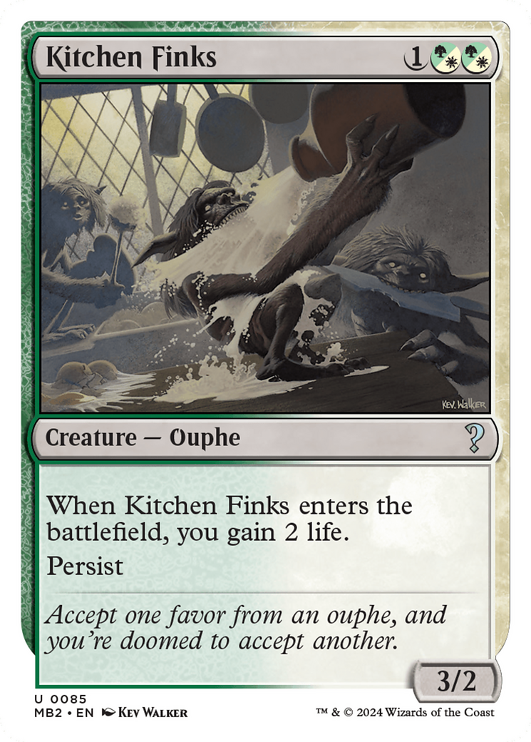 Kitchen Finks (White Border) [Mystery Booster 2] | Cracking-Singles