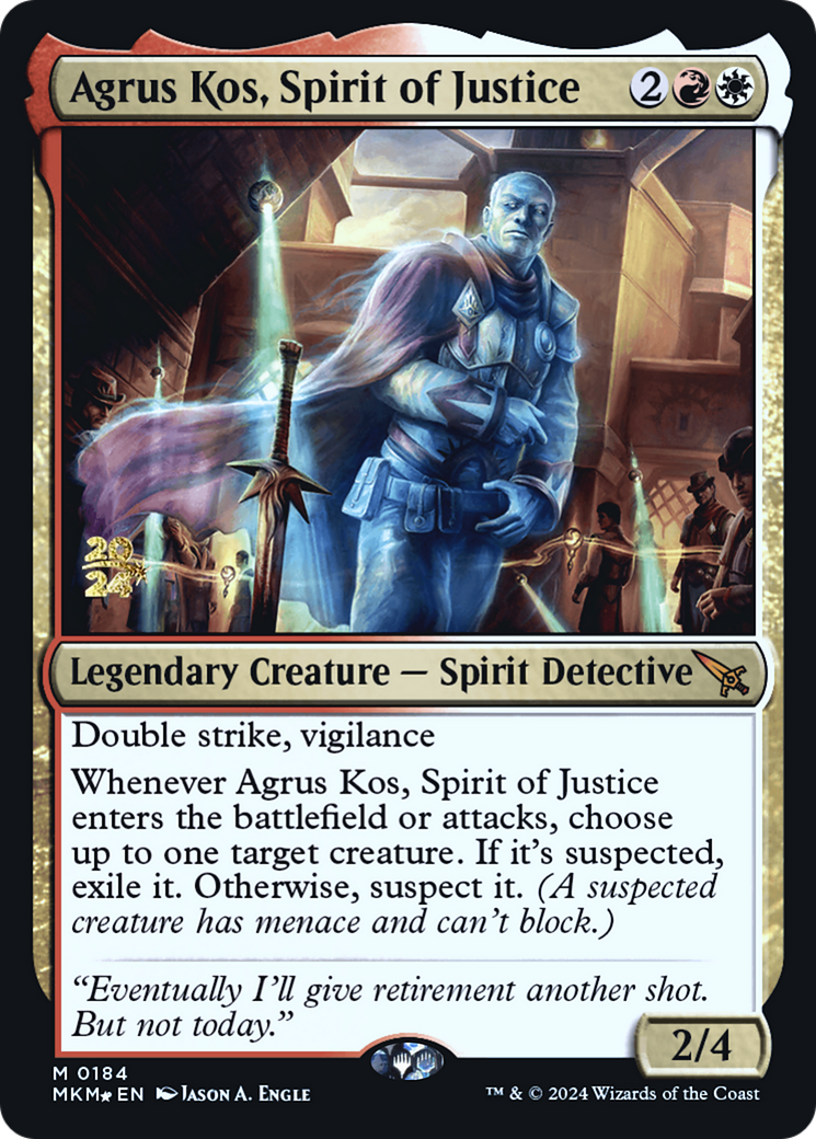 Agrus Kos, Spirit of Justice [Murders at Karlov Manor Prerelease Promos] | Cracking-Singles