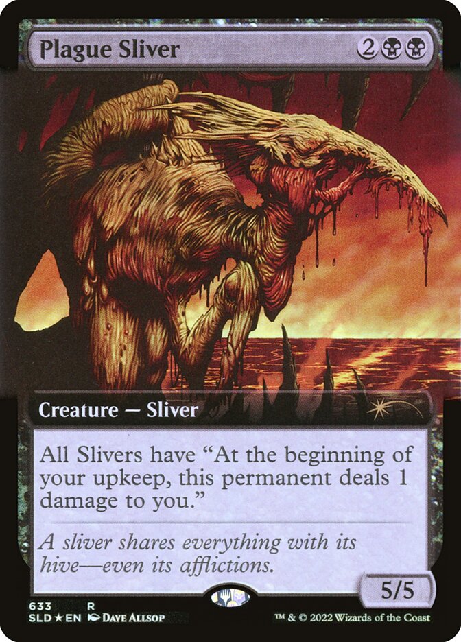 Plague Sliver (Extended Art) (Step-and-Compleat Foil) [Secret Lair Drop Promos] | Cracking-Singles