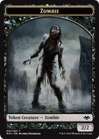 Zombie (007) // Elephant (012) Double-Sided Token [Modern Horizons Tokens] | Cracking-Singles