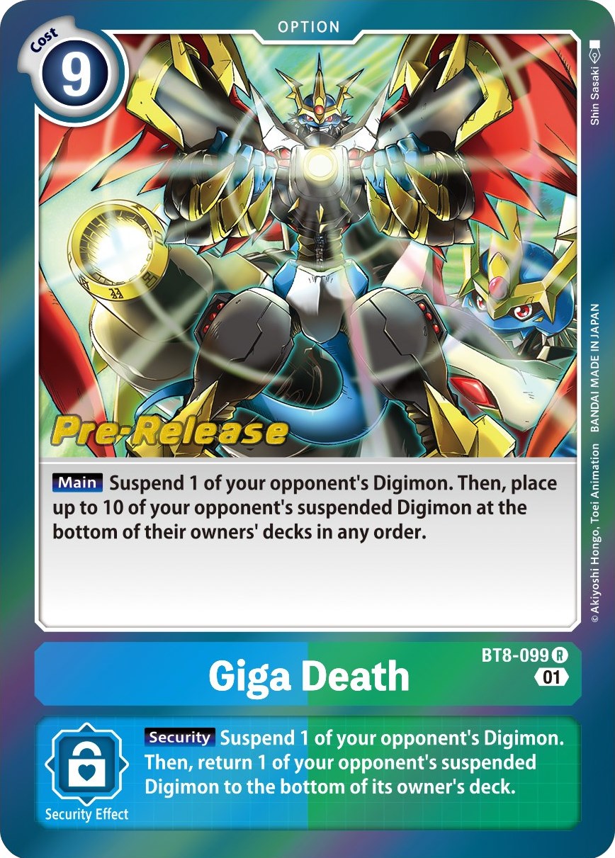 Giga Death [BT8-099] [New Awakening Pre-Release Cards] | Cracking-Singles