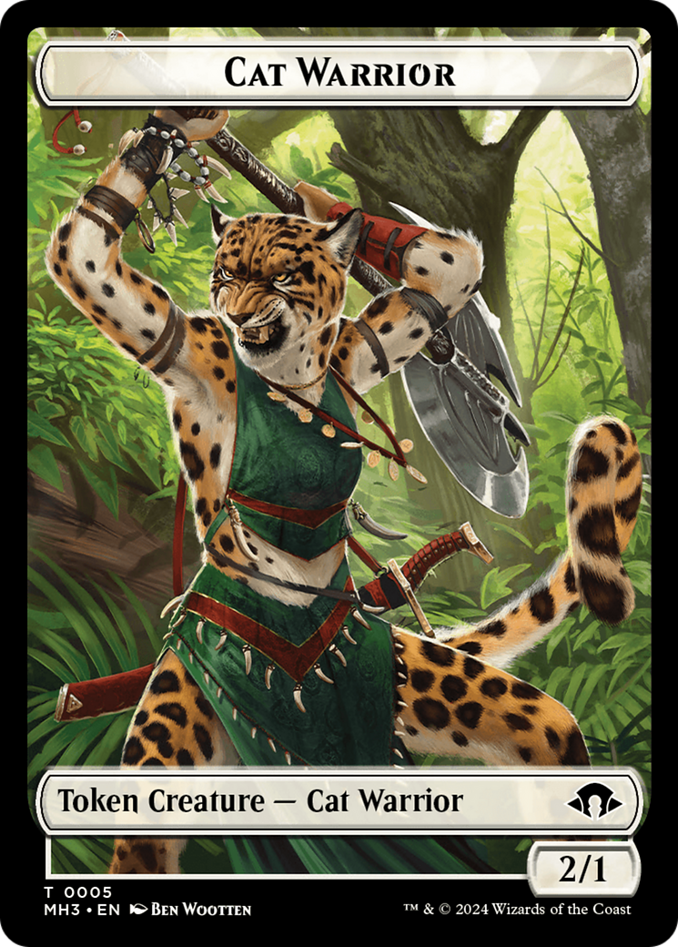 Cat Warrior Token [Modern Horizons 3 Tokens] | Cracking-Singles