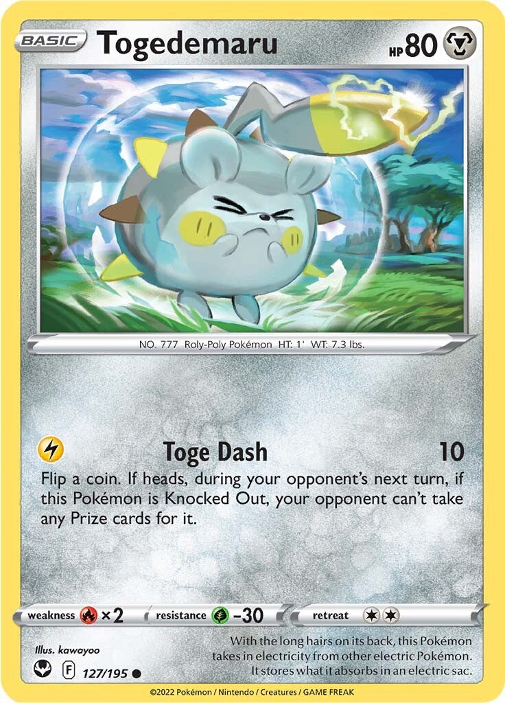 Togedemaru (127/195) [Sword & Shield: Silver Tempest] | Cracking-Singles