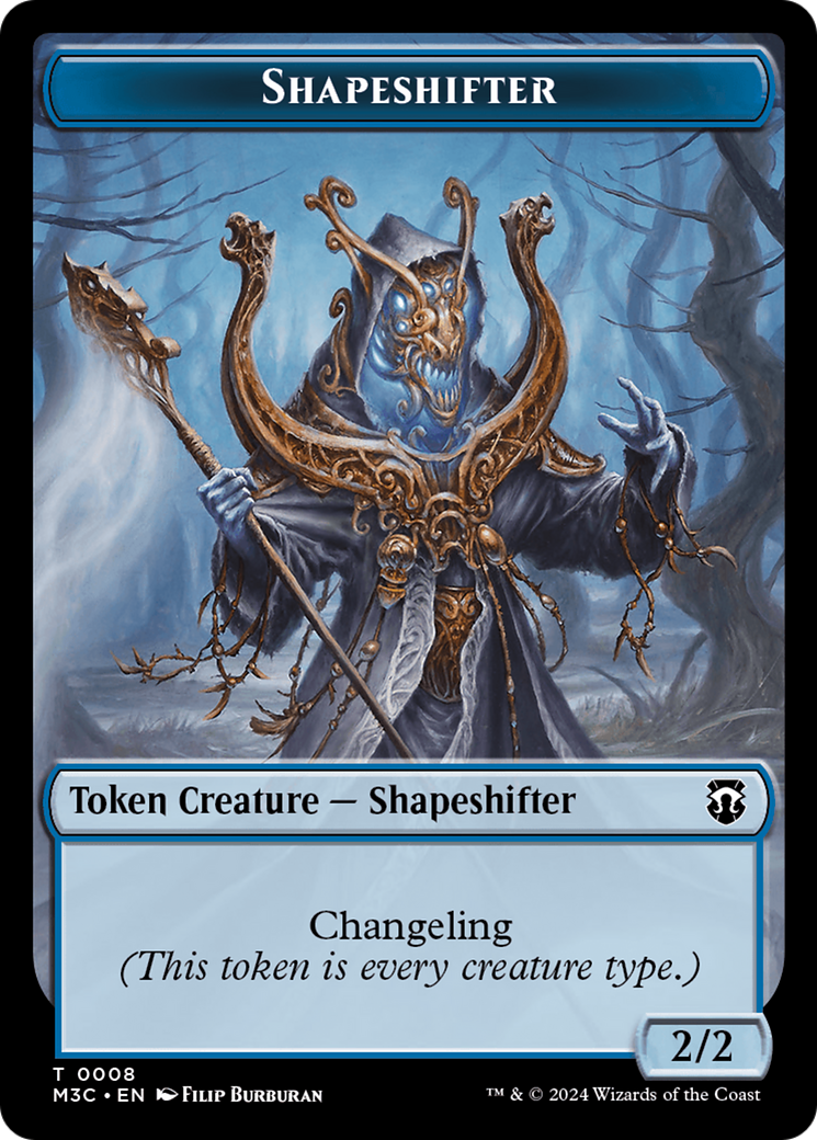 Dragon // Shapeshifter (0008) Double-Sided Token [Modern Horizons 3 Commander Tokens] | Cracking-Singles