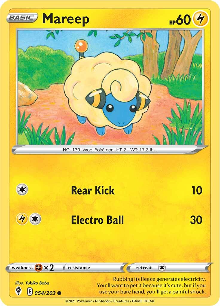 Mareep (054/203) [Sword & Shield: Evolving Skies] | Cracking-Singles