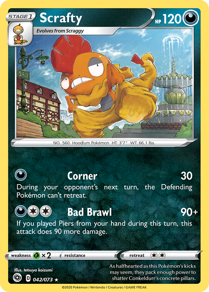 Scrafty (042/073) [Sword & Shield: Champion's Path] | Cracking-Singles