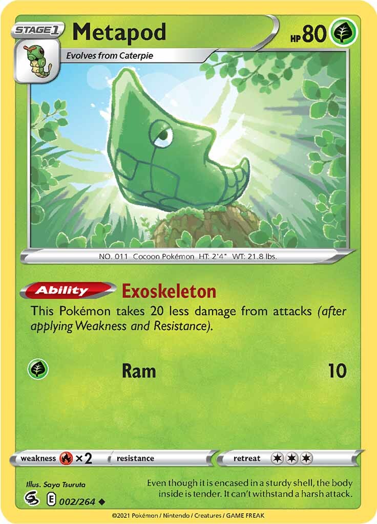 Metapod (002/264) [Sword & Shield: Fusion Strike] | Cracking-Singles