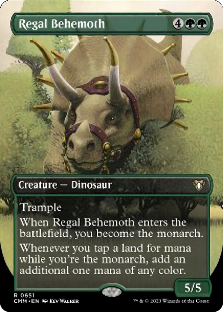 Regal Behemoth (Borderless Alternate Art) [Commander Masters] | Cracking-Singles