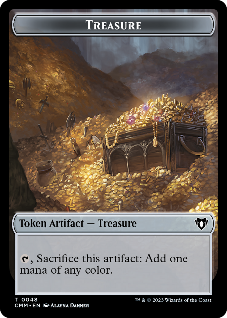 Treasure // Dragon (0020) Double-Sided Token [Commander Masters Tokens] | Cracking-Singles