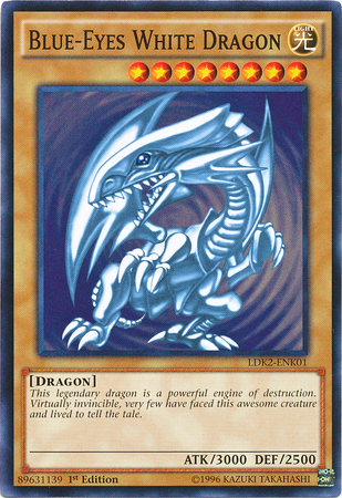 Blue-Eyes White Dragon (Version 2) [LDK2-ENK01] Common | Cracking-Singles