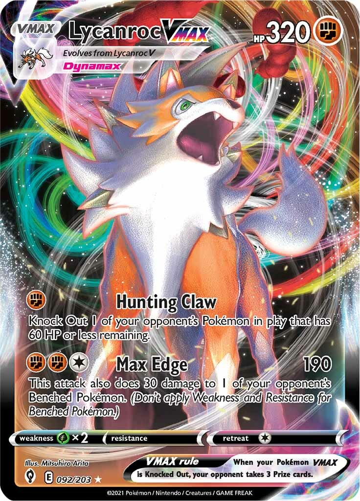 Lycanroc VMAX (092/203) [Sword & Shield: Evolving Skies] | Cracking-Singles