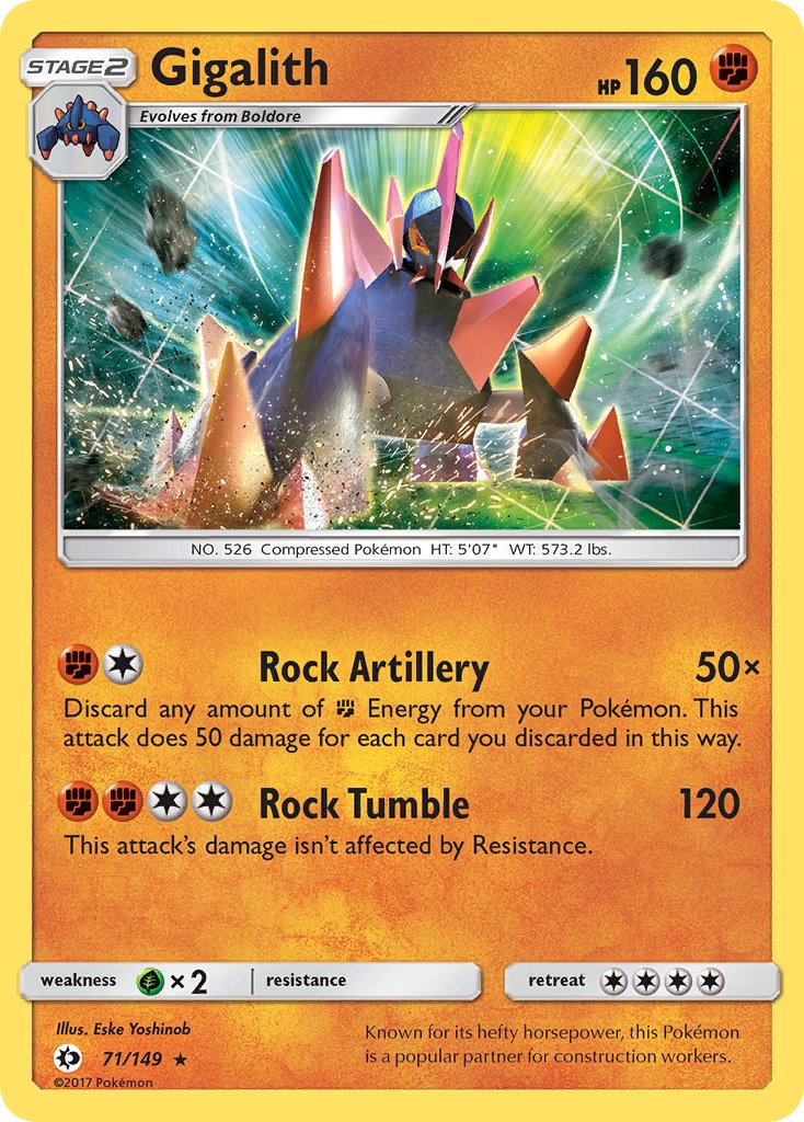 Gigalith (71/149) (Cosmos Holo) (Blister Exclusive) [Sun & Moon: Base Set] | Cracking-Singles