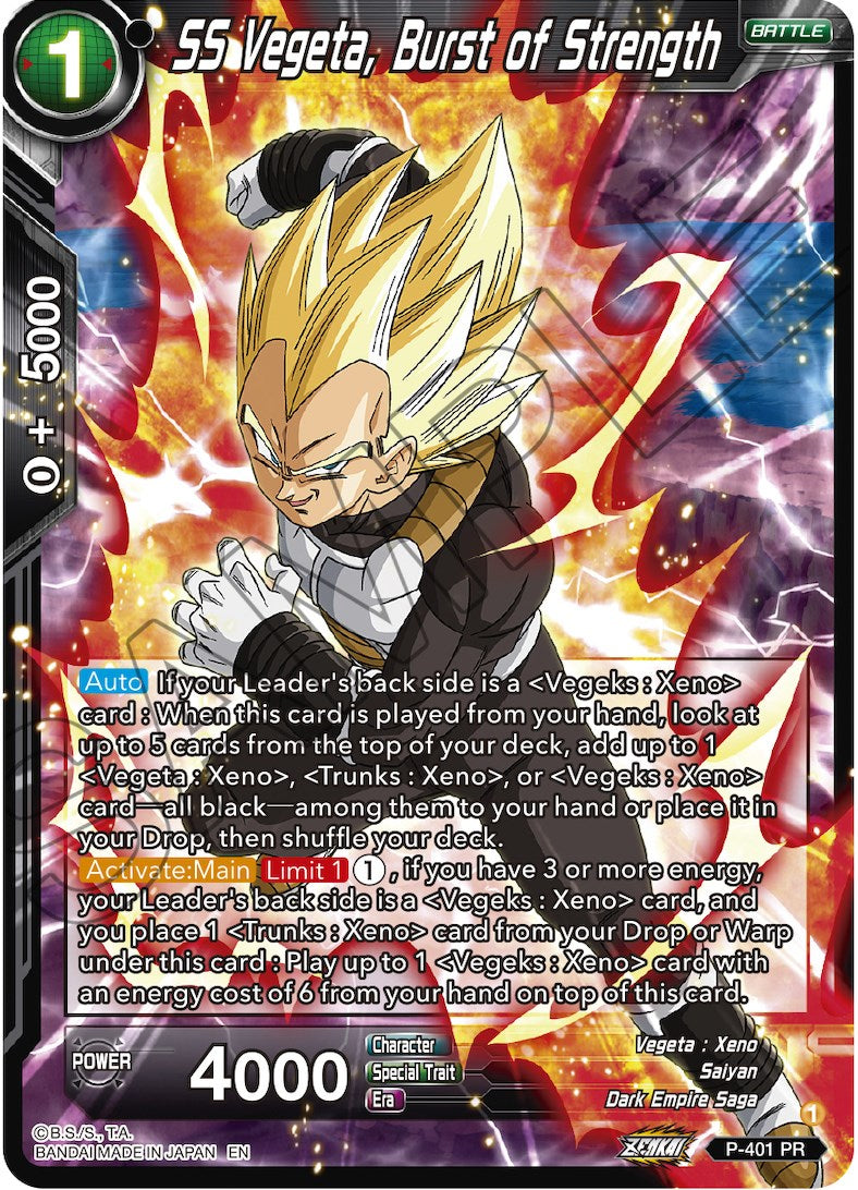 SS Vegeta, Burst of Strength (P-401) [Promotion Cards] | Cracking-Singles