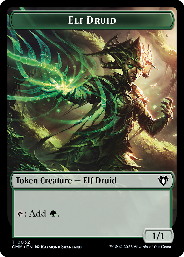 Elemental (0024) // Elf Druid Double-Sided Token [Commander Masters Tokens] | Cracking-Singles