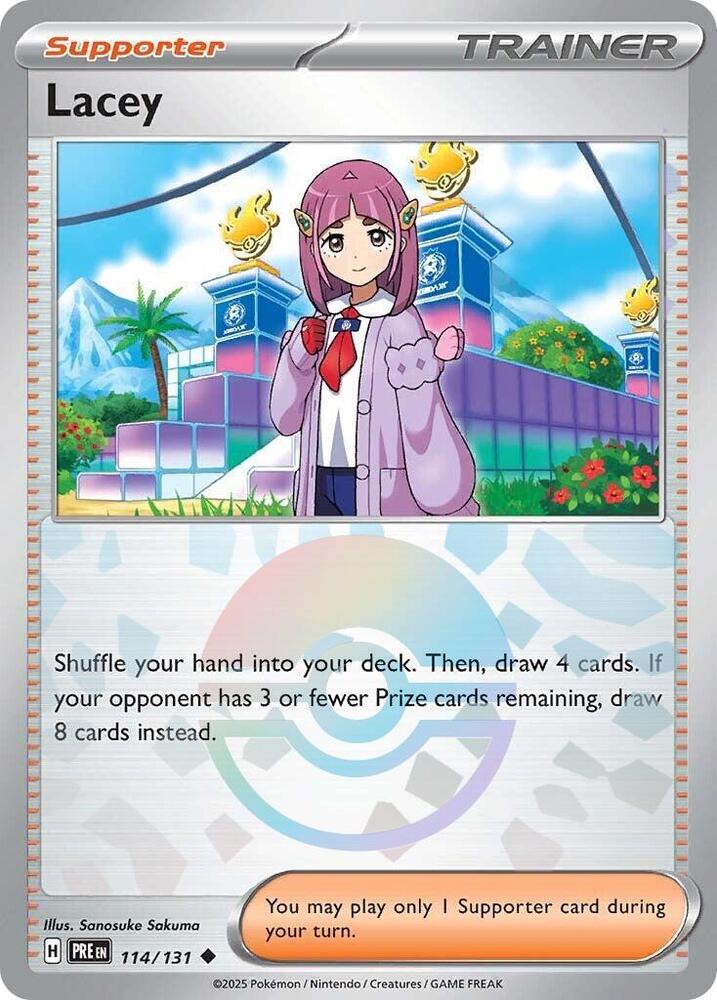 Lacey (114/131) (Poke Ball Pattern) [Scarlet & Violet: Prismatic Evolutions] | Cracking-Singles