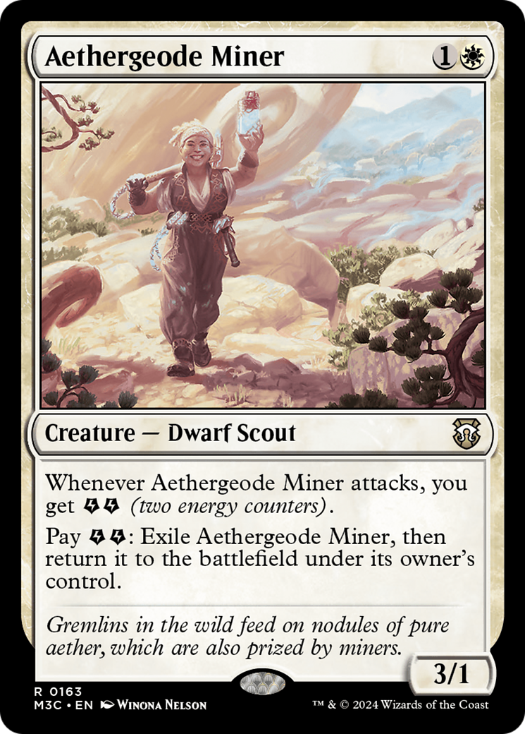 Aethergeode Miner (Ripple Foil) [Modern Horizons 3 Commander] | Cracking-Singles