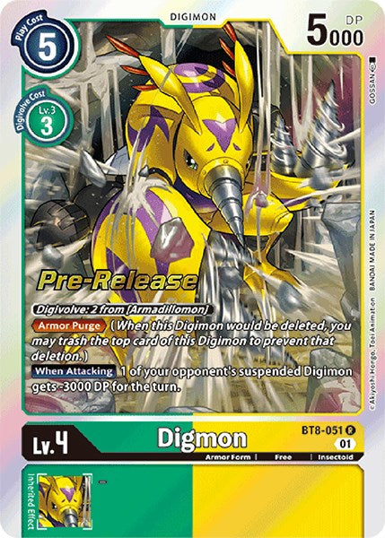 Digmon [BT8-051] [New Awakening Pre-Release Cards] | Cracking-Singles