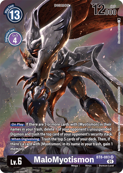 MaloMyotismon [BT8-083] (Alternate Art) [New Awakening] | Cracking-Singles