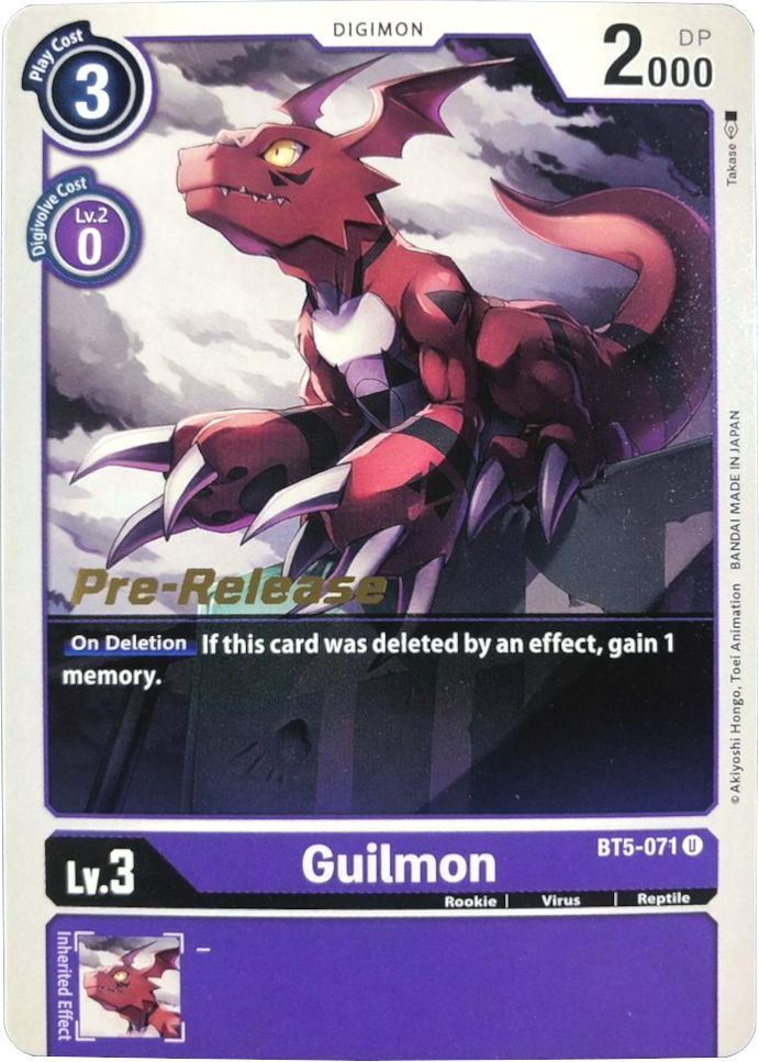 Guilmon [BT5-071] [Battle of Omni Pre-Release Promos] | Cracking-Singles