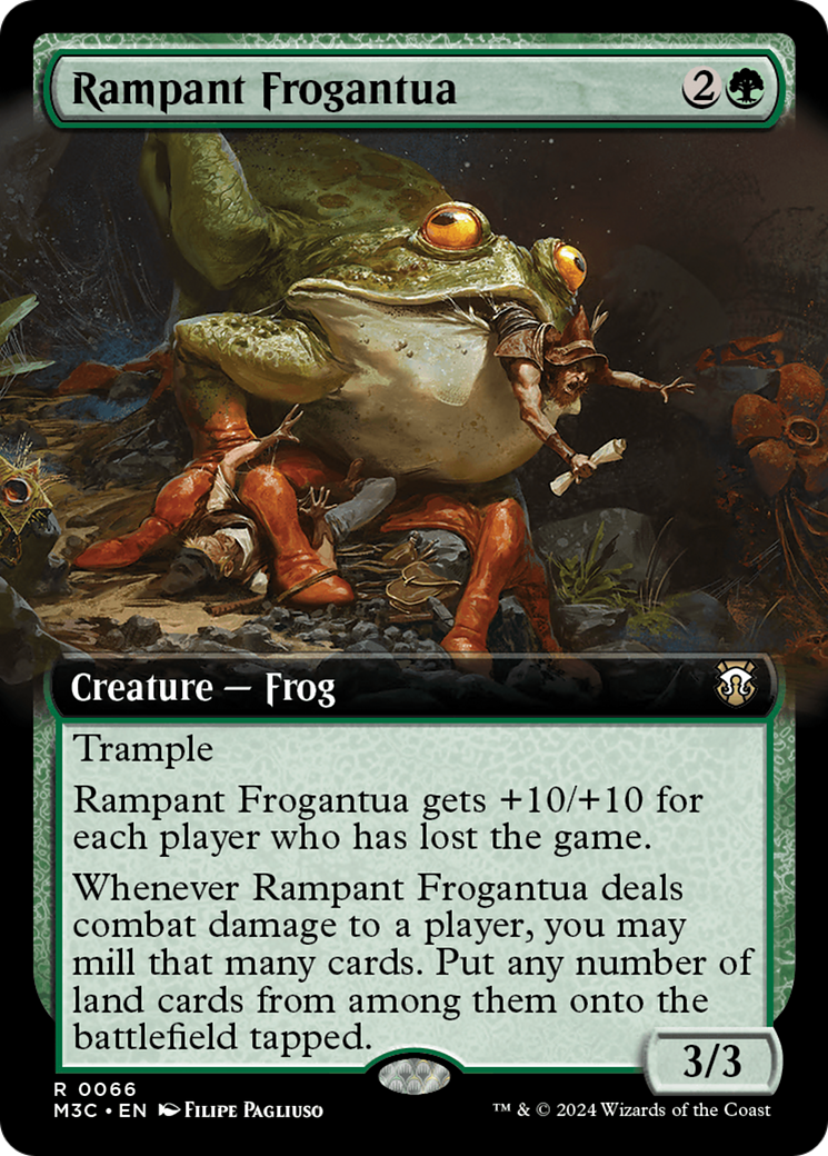 Rampant Frogantua (Extended Art) (Ripple Foil) [Modern Horizons 3 Commander] | Cracking-Singles