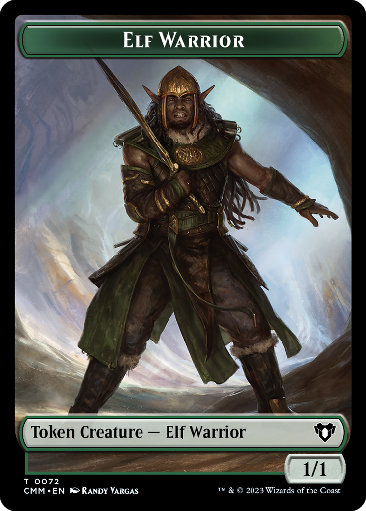 Elf Warrior // Cleric Double-Sided Token [Commander Masters Tokens] | Cracking-Singles