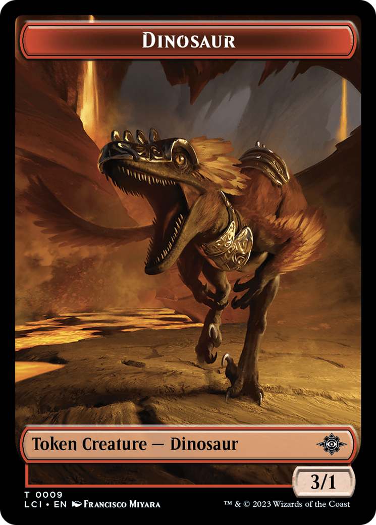 Dinosaur Token (0009) [The Lost Caverns of Ixalan Tokens] | Cracking-Singles