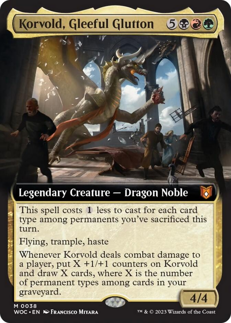 Korvold, Gleeful Glutton (Extended Art) [Wilds of Eldraine Commander] | Cracking-Singles