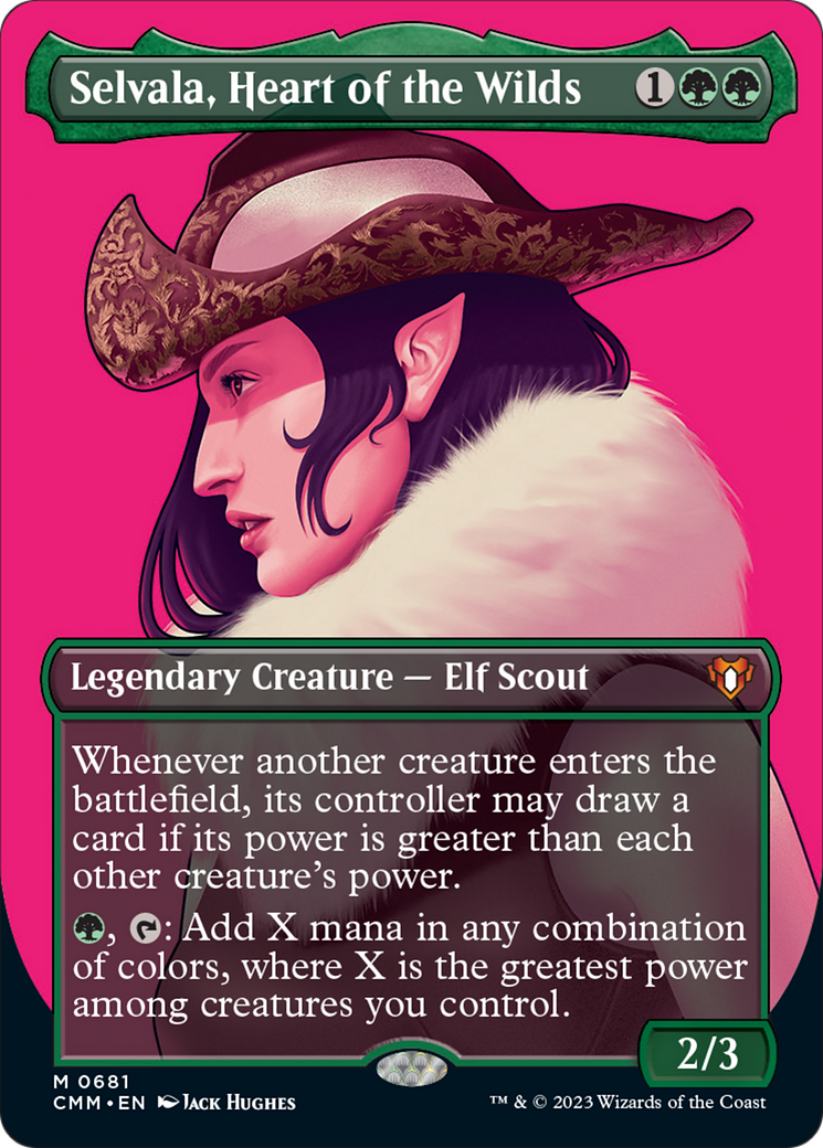 Selvala, Heart of the Wilds (Borderless Profile) [Commander Masters] | Cracking-Singles