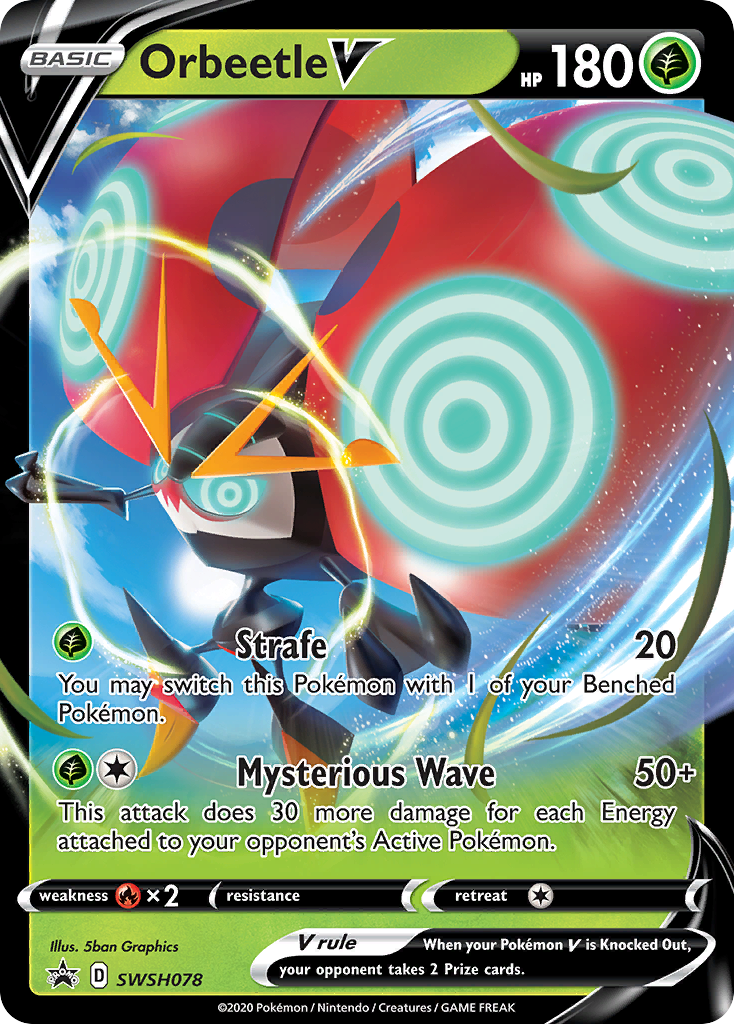 Orbeetle V (SWSH078) (Jumbo Card) [Sword & Shield: Black Star Promos] | Cracking-Singles