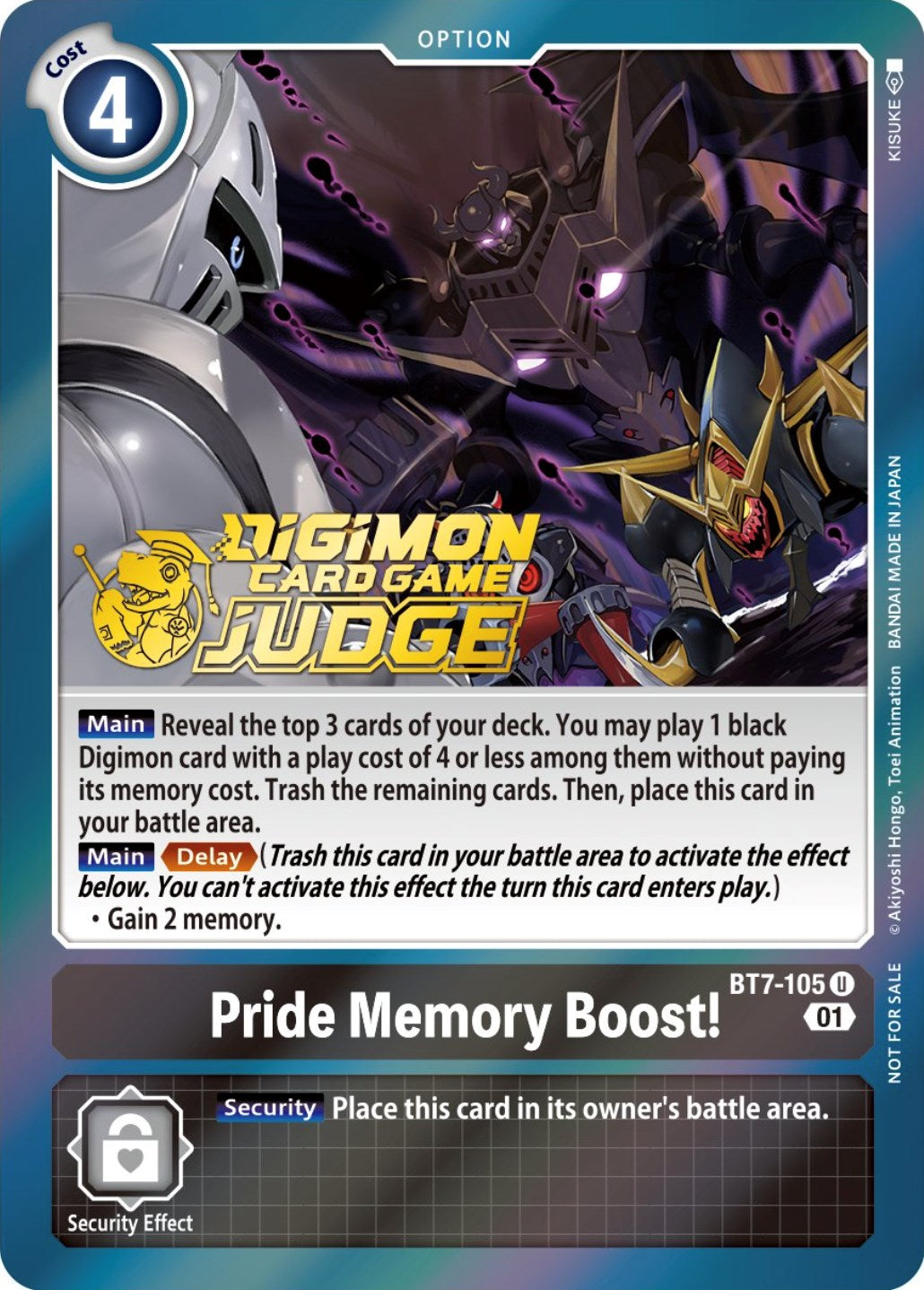 Pride Memory Boost! [BT7-105] (Judge Pack 3) [Next Adventure Promos] | Cracking-Singles