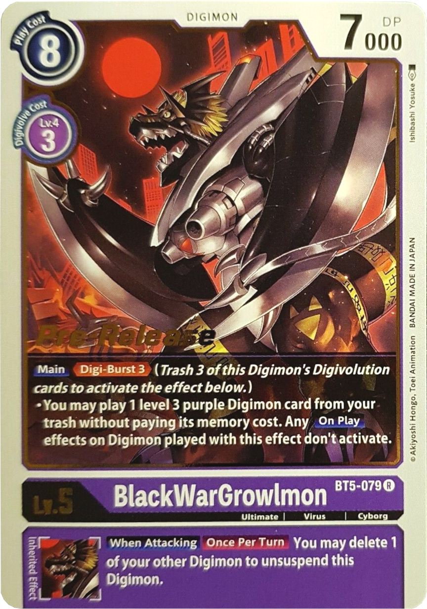 BlackWarGrowlmon [BT5-079] [Battle of Omni Pre-Release Promos] | Cracking-Singles