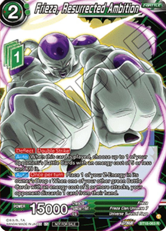 Frieza, Resurrected Ambition (Zenkai Cup 2022 Participation) (BT18-063) [Tournament Promotion Cards] | Cracking-Singles