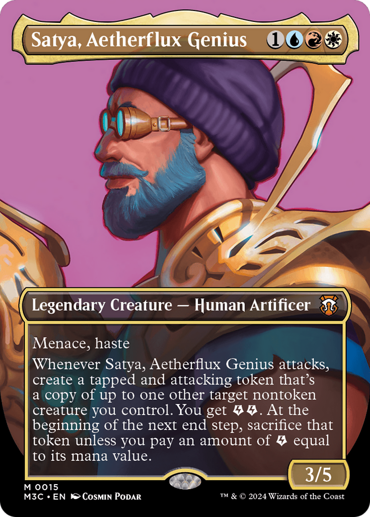 Satya, Aetherflux Genius (Borderless) [Modern Horizons 3 Commander] | Cracking-Singles