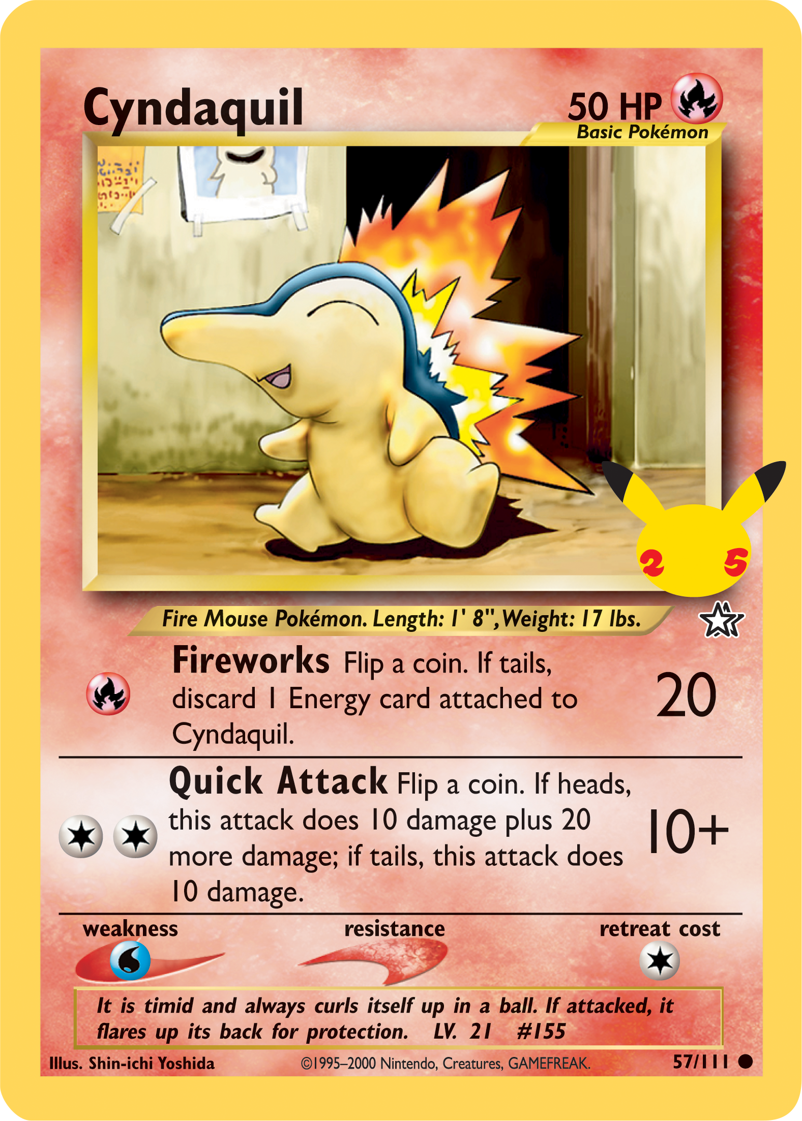 Cyndaquil (57/111) (Jumbo Card) [First Partner Pack] | Cracking-Singles