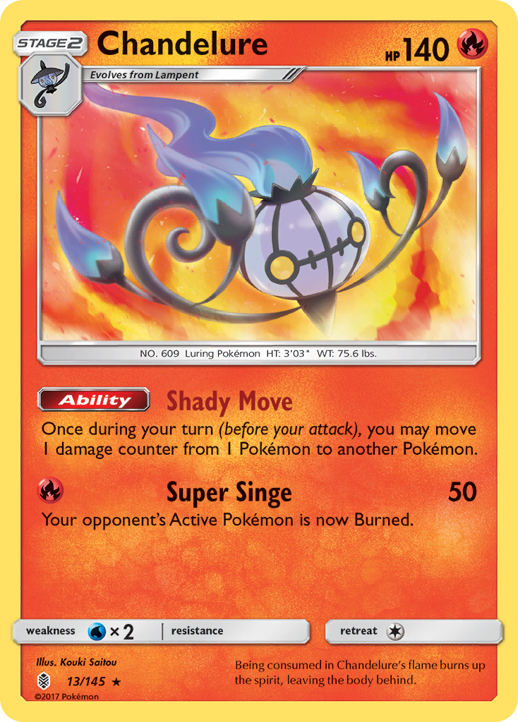 Chandelure (13/145) [Sun & Moon: Guardians Rising] | Cracking-Singles