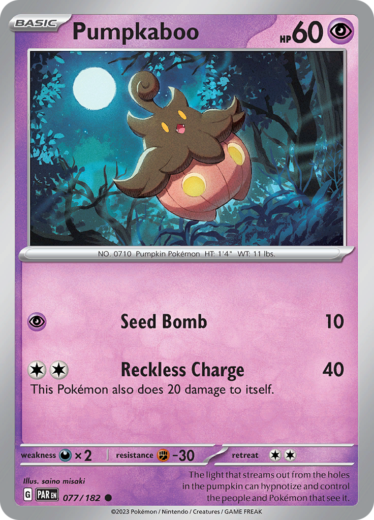 Pumpkaboo (077/182) [Scarlet & Violet: Paradox Rift] | Cracking-Singles