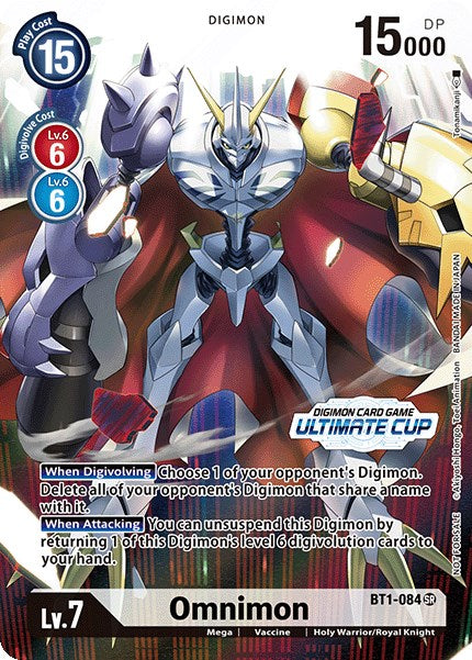 Omnimon [BT1-084] (April Ultimate Cup 2022) [Release Special Booster Promos] | Cracking-Singles