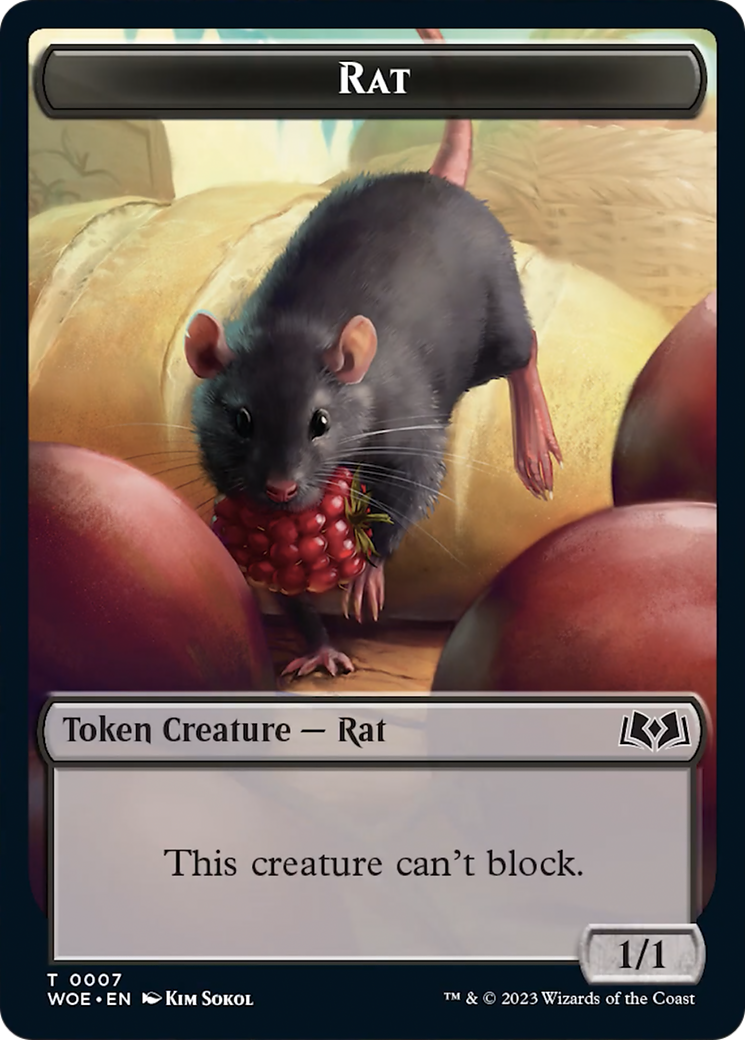 Rat Token [Wilds of Eldraine Tokens] | Cracking-Singles