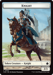 Human // Knight Double-Sided Token [Foundations Tokens] | Cracking-Singles