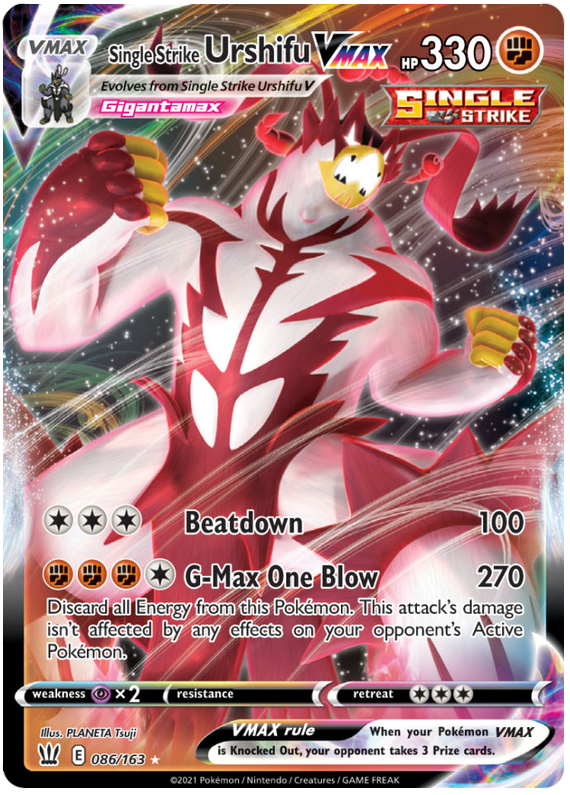 Single Strike Urshifu VMAX (086/163) (Jumbo Card) [Sword & Shield: Battle Styles] | Cracking-Singles