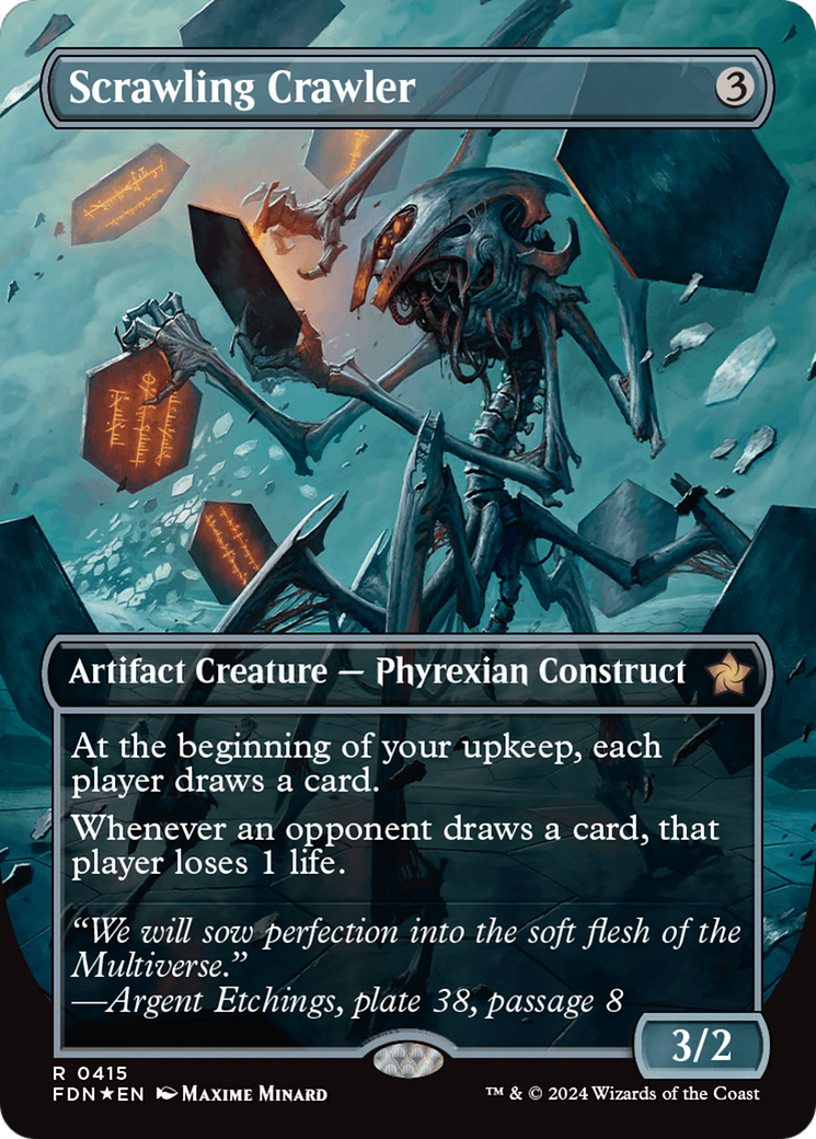 Scrawling Crawler (Borderless) (Mana Foil) [Foundations] | Cracking-Singles