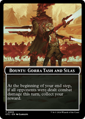 Bounty: Gorra Tash and Silas // Bounty Rules Double-Sided Token [Outlaws of Thunder Junction Commander Tokens] | Cracking-Singles