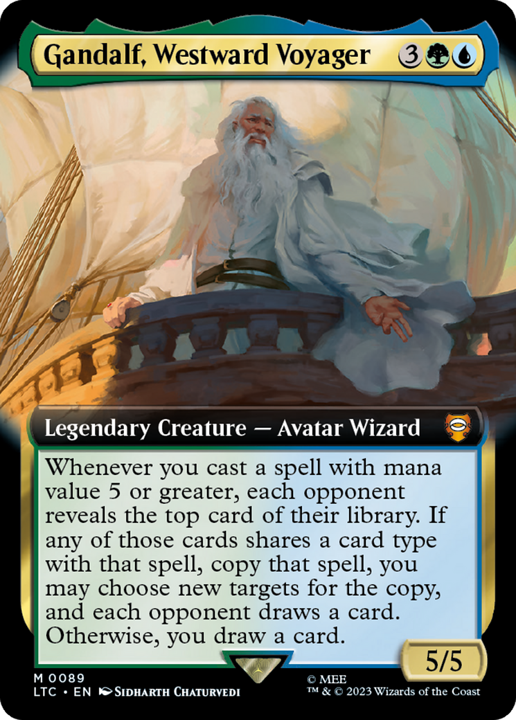 Gandalf, Westward Voyager (Extended Art) [The Lord of the Rings: Tales of Middle-Earth Commander] | Cracking-Singles