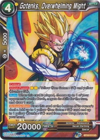 Gotenks, Overwhelming Might (BT10-111) [Rise of the Unison Warrior 2nd Edition] | Cracking-Singles